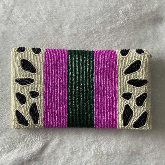 New! Beautiful handmade fully beaded clutch - Picture 6 of 6